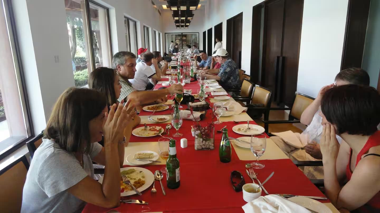 guest having lunch
